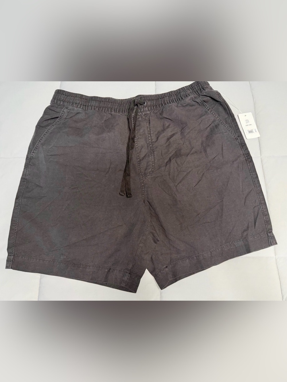 Lucky Brand Linen Shorts Drawstring Charcoal Men’s Size L